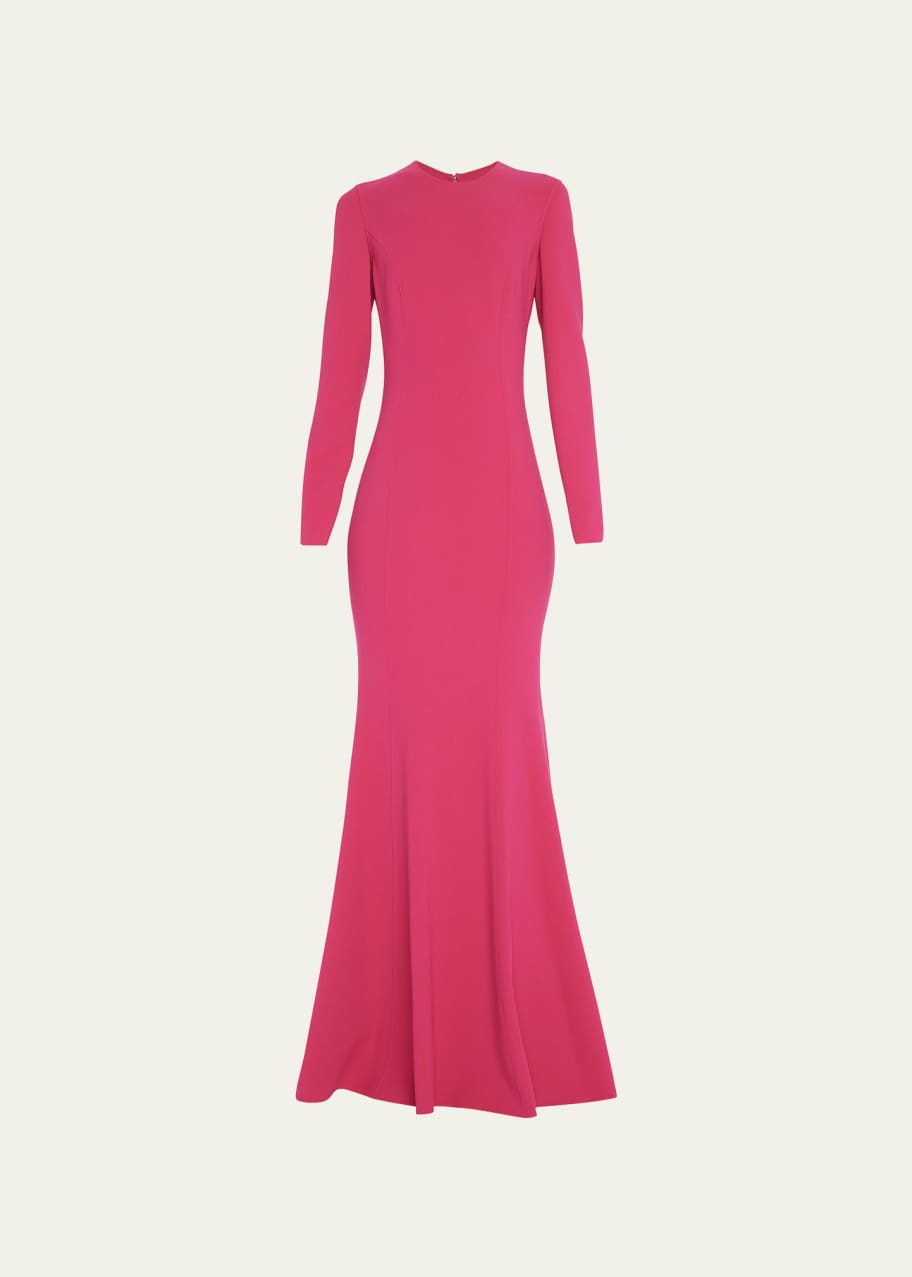 Michael Kors Collection Long-Sleeve Wool Fishtail Gown - Bergdorf Goodman