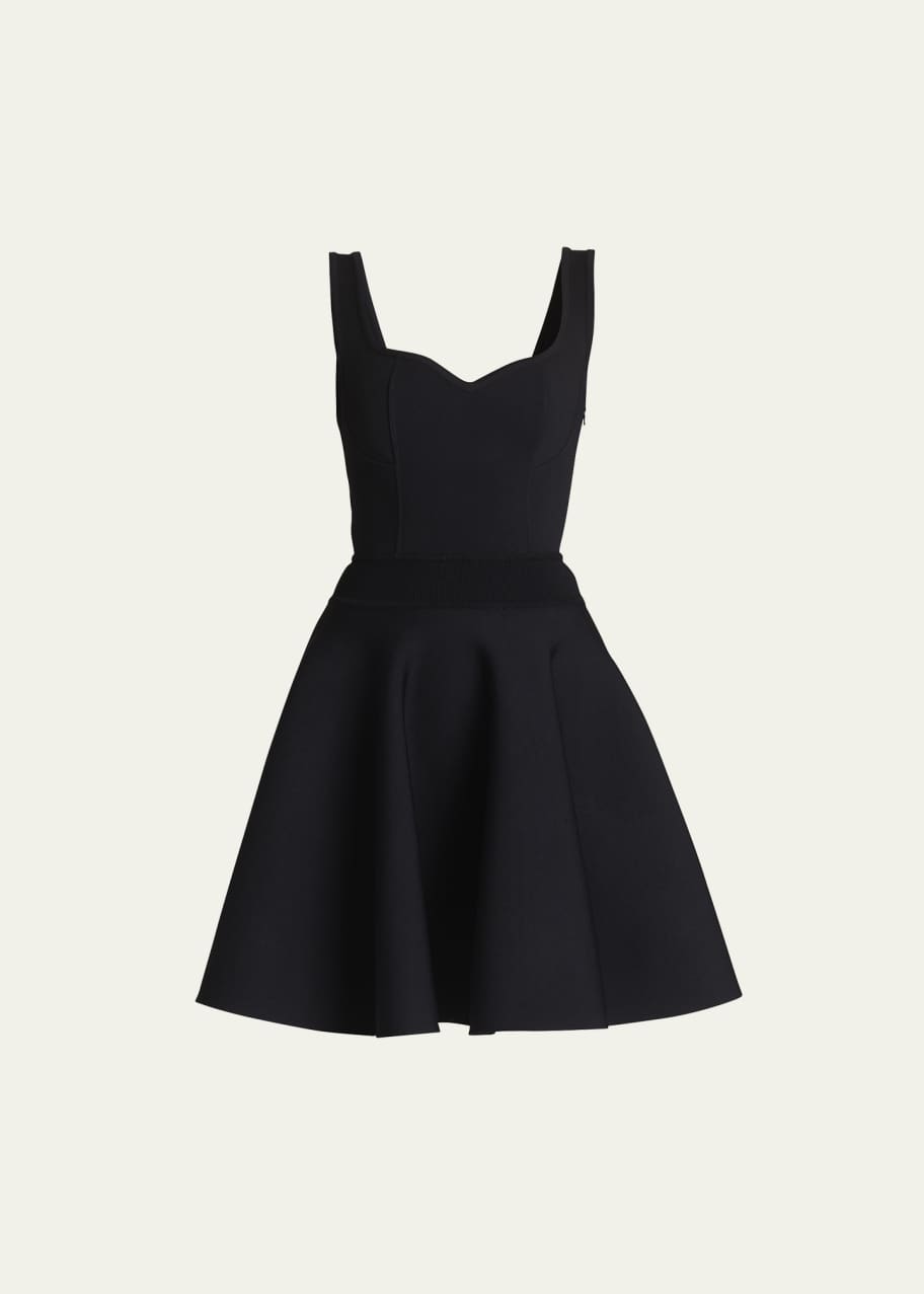 ALAIA Seamed Sweetheart Mini A-Line Dress - Bergdorf Goodman
