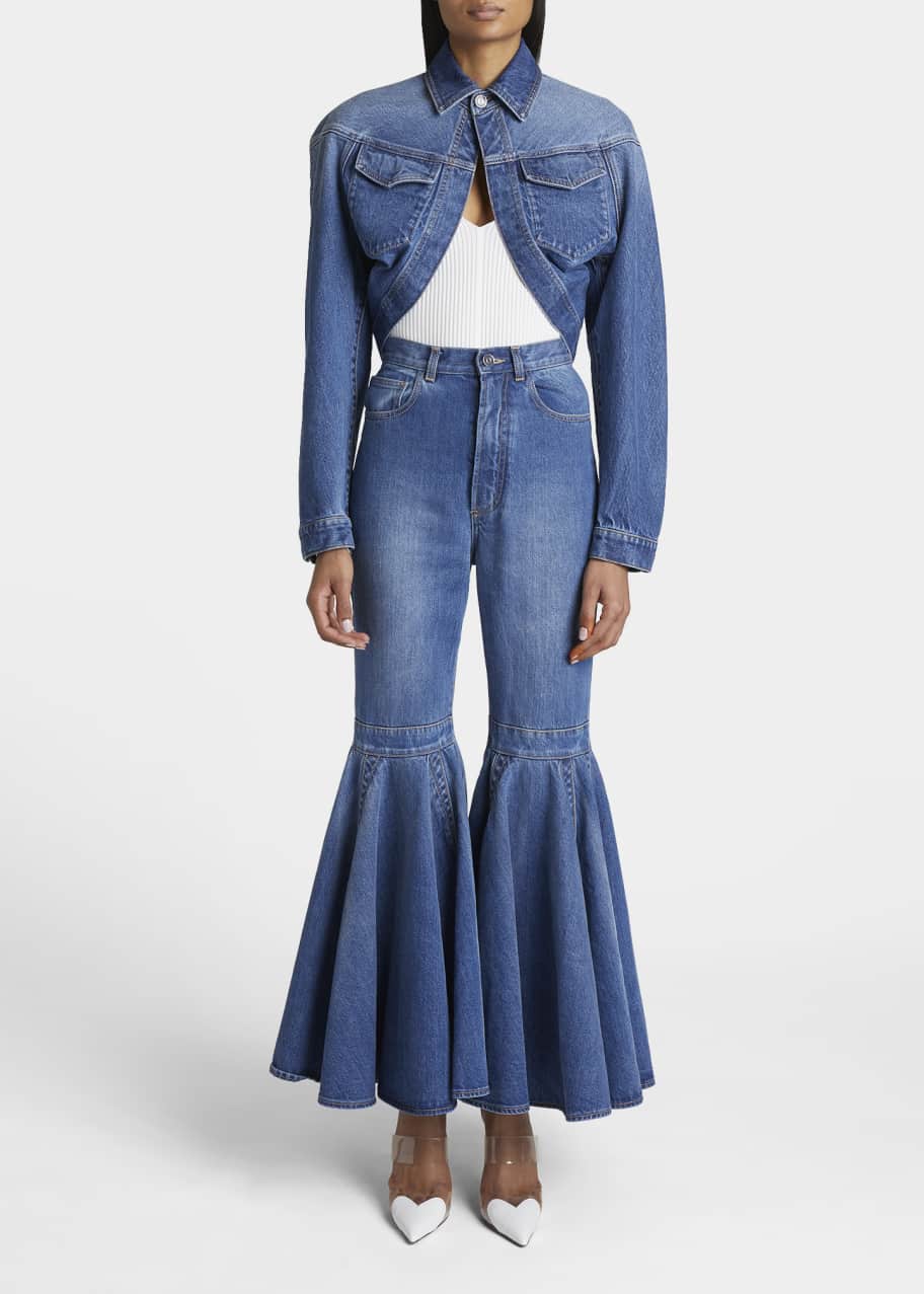 Denim store shrug jacket