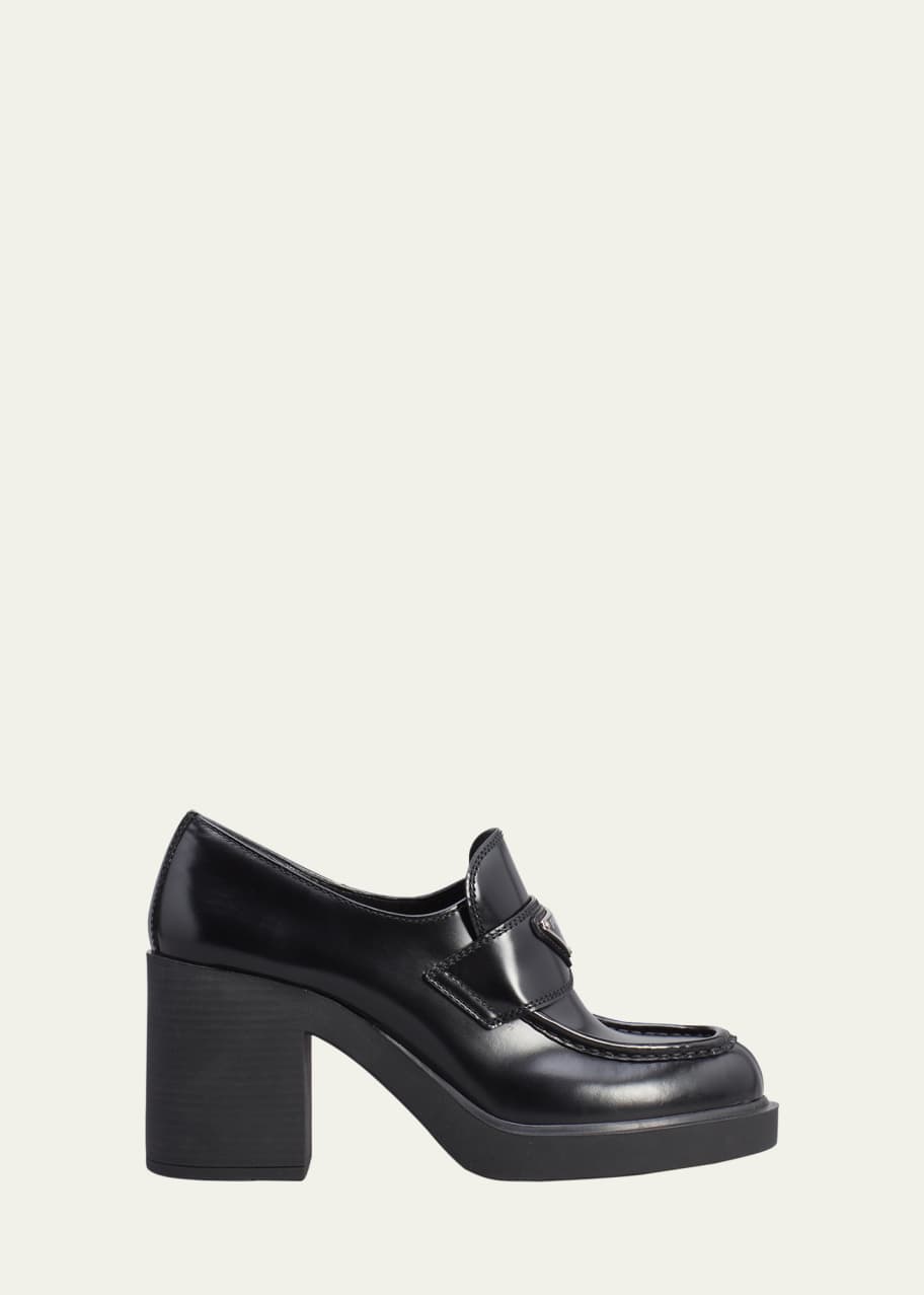 Image 1 of 1: Chocolate Flow Heeled Loafers