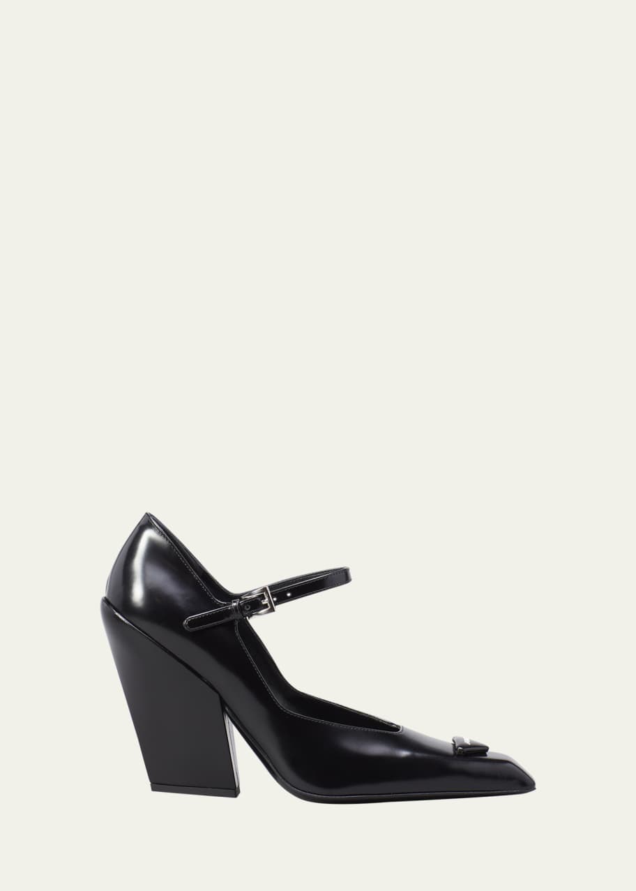 Image 1 of 1: Modellerie Leather Mary Jane Pumps