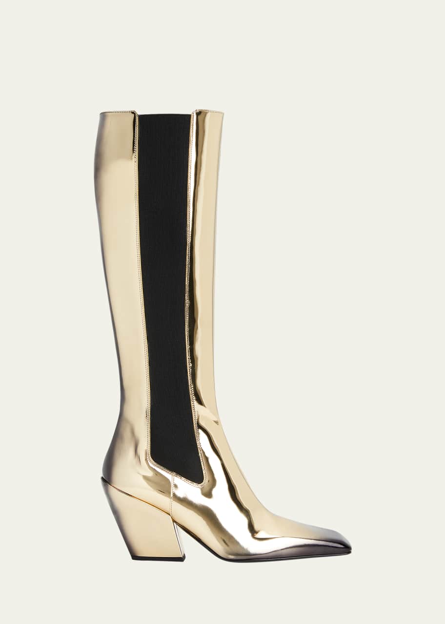 Prada Stivale Metallic Knee Boots - Bergdorf Goodman