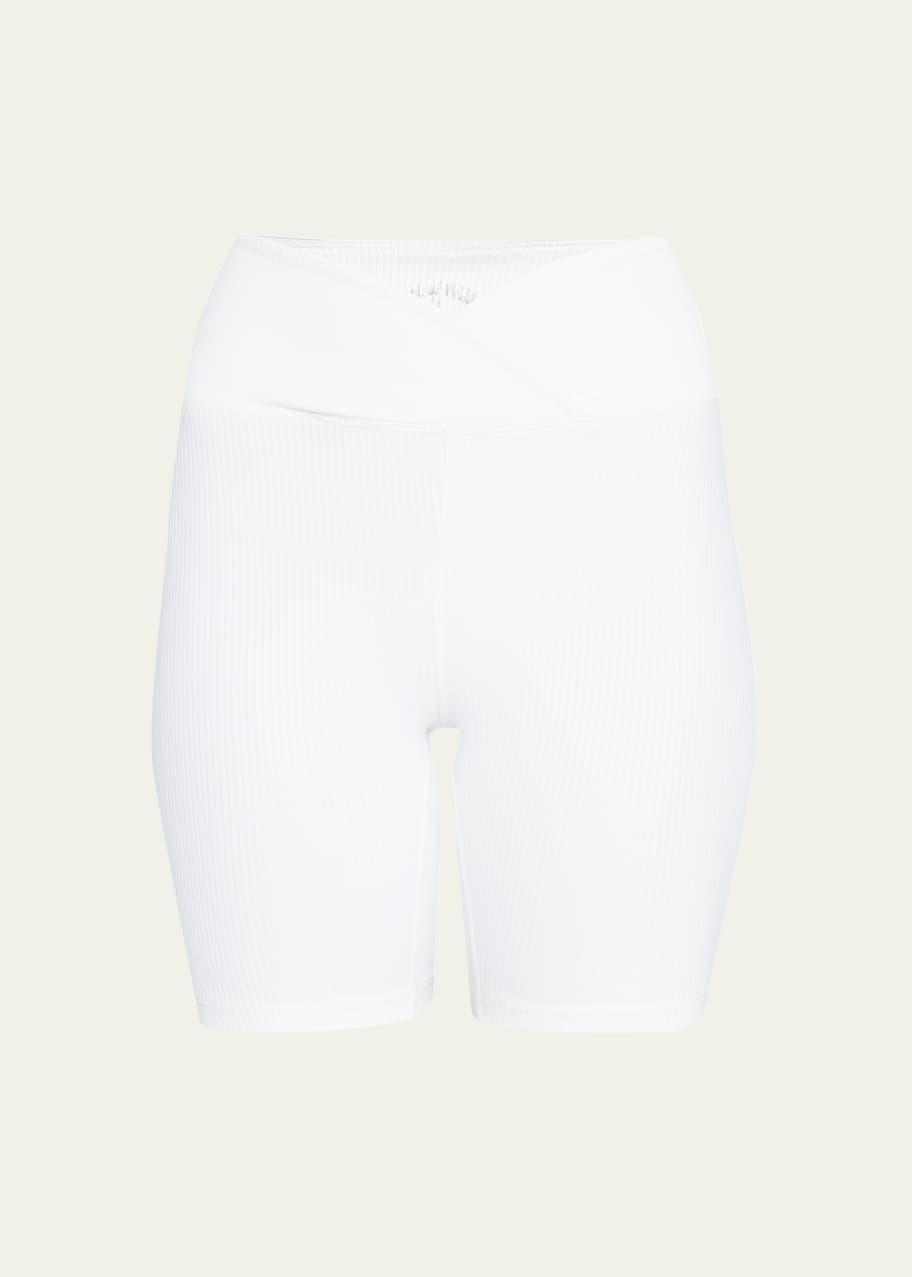 Image 1 of 1: Ribbed V Waist Biker Shorts