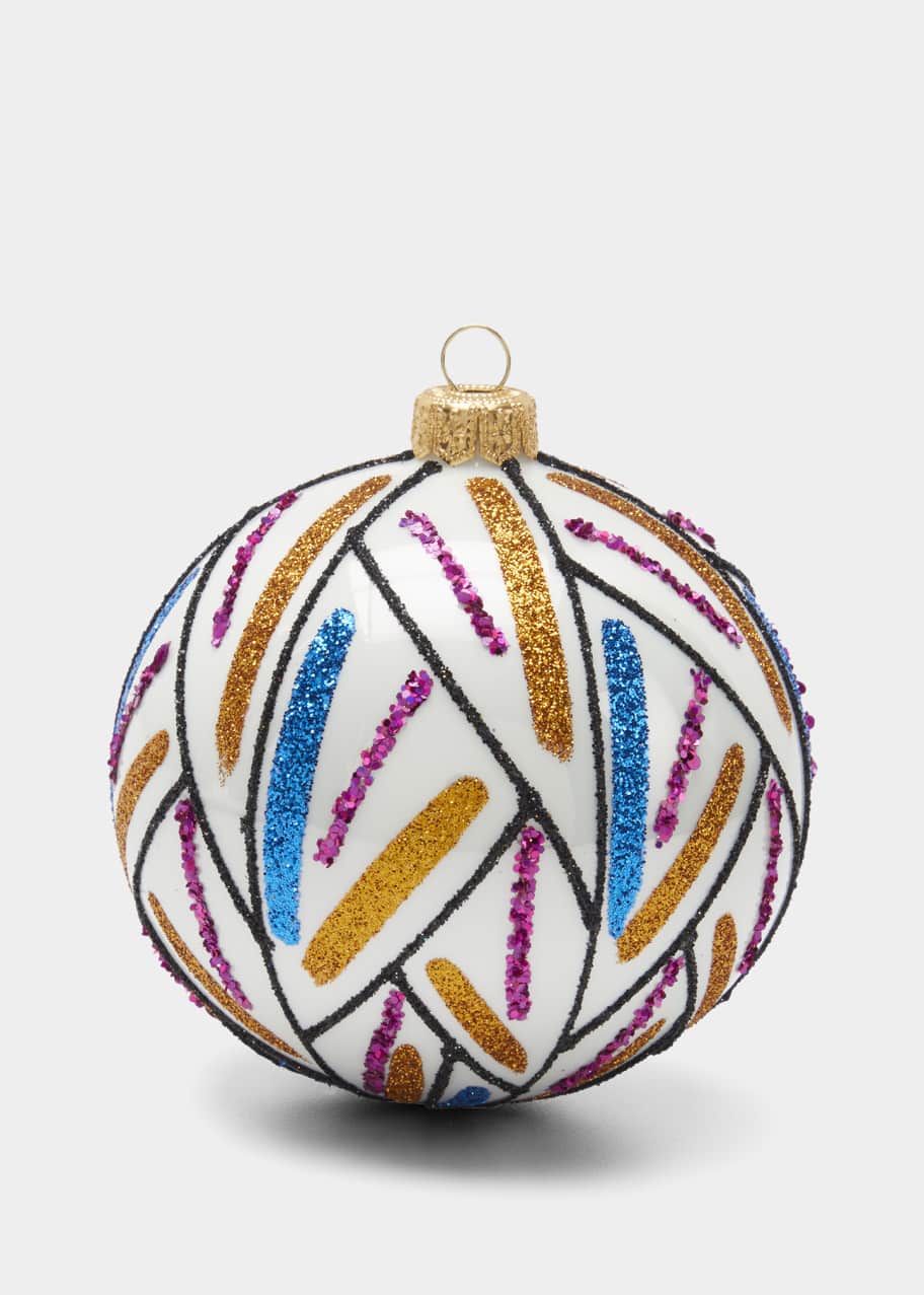 Bergdorf Goodman Abstract Glitter Ball Ornament Bergdorf Goodman
