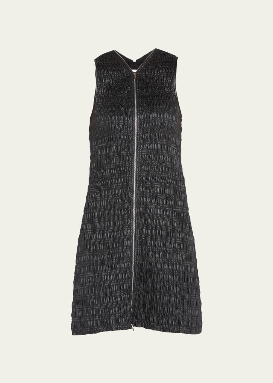Proenza Schouler White Label Smocked Faux Leather Mini Dress - Bergdorf  Goodman