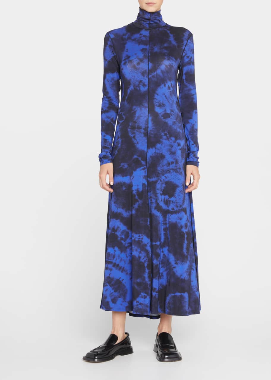 Proenza Schouler White Label Jersey Marble Printed Turtleneck Maxi Dress -  Bergdorf Goodman
