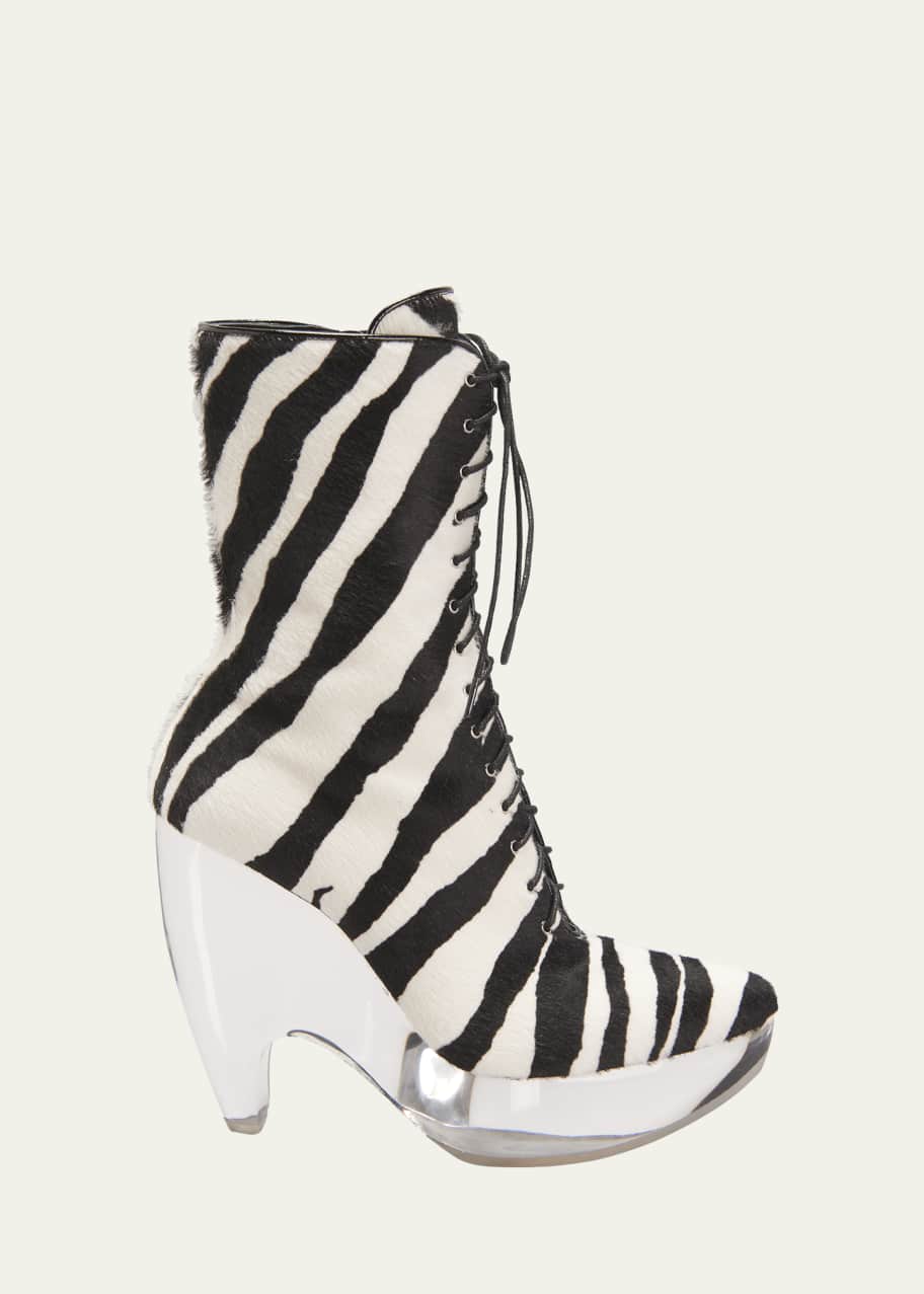 Clear platform outlet booties