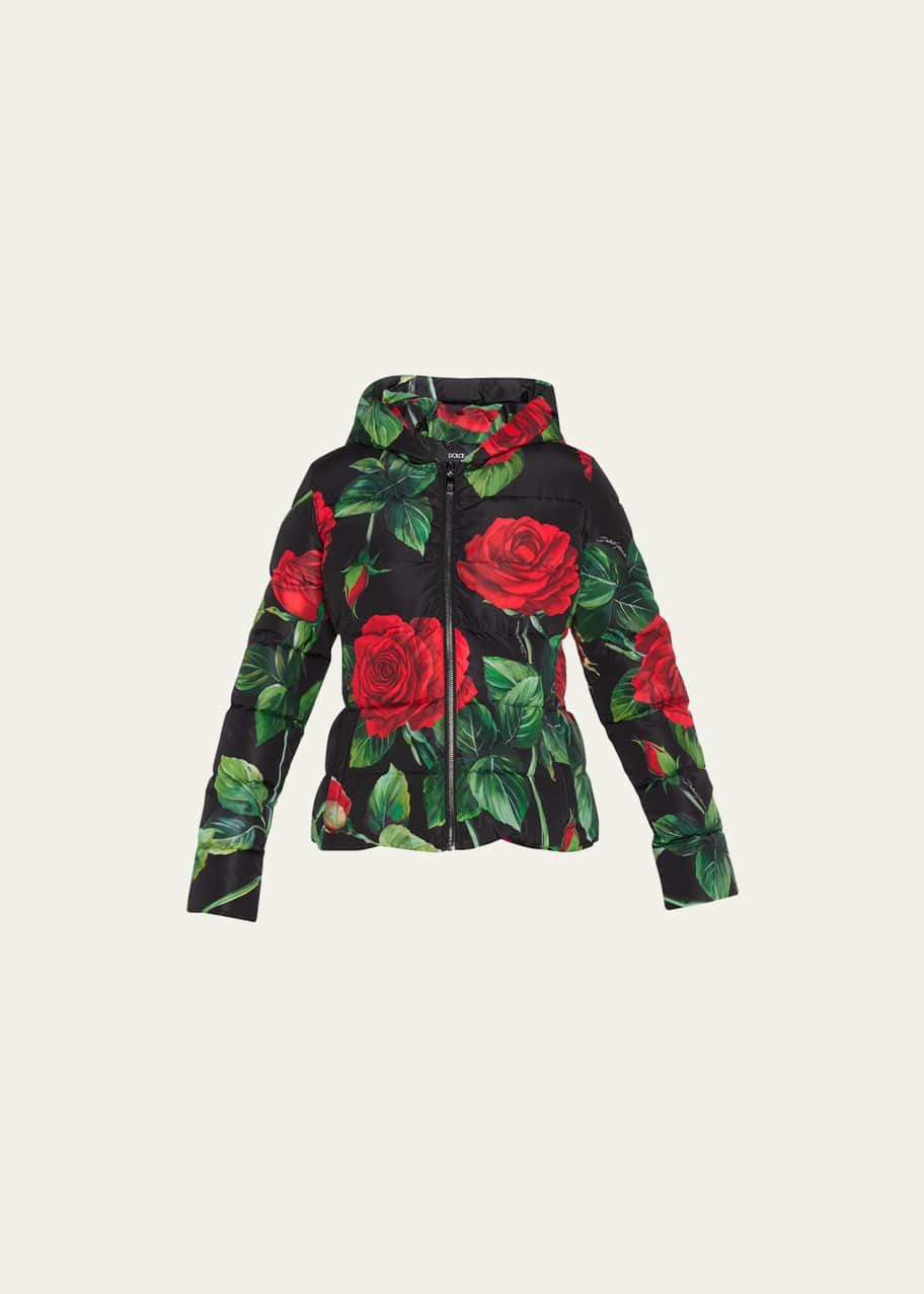 Rose hot sale print jacket