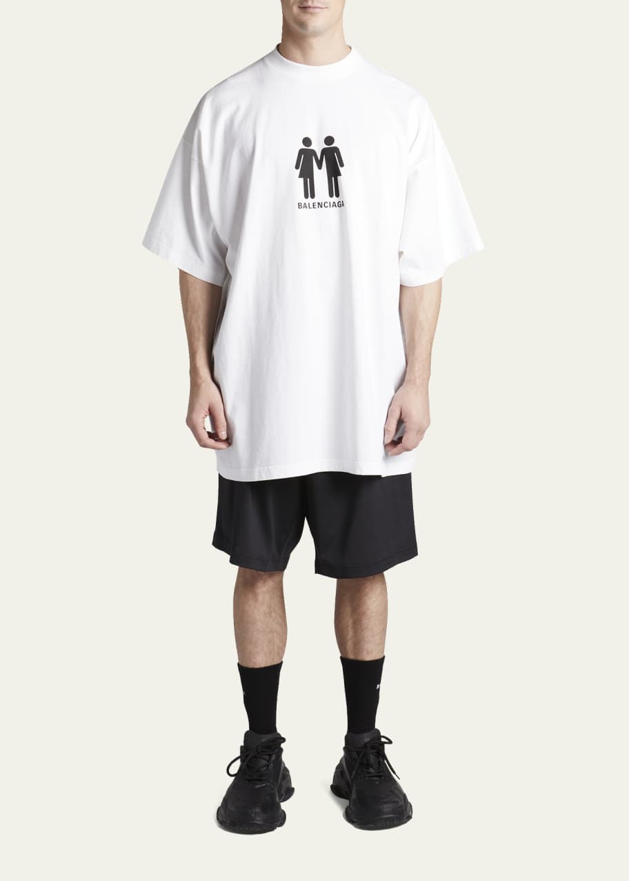 Balenciaga Men s Pride Graphic Oversized T Shirt Bergdorf Goodman