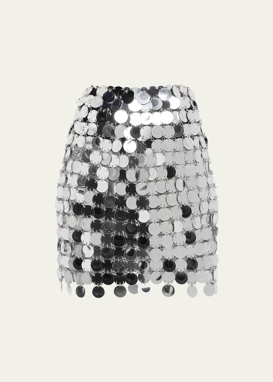 Rabanne Mirrored Sequin Chainmail Mini Skirt - Bergdorf Goodman