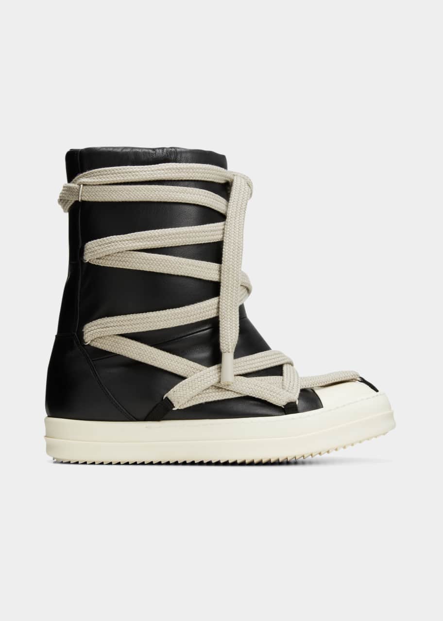 人気ブラドン Jumbo Men's Owens Rick Megalace Boots Puffer Leather 靴