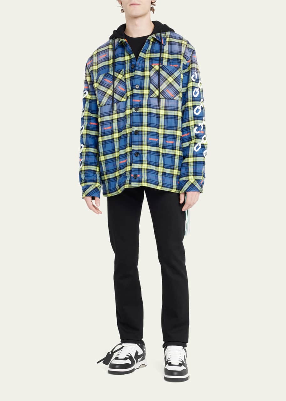 Off-White Men's Chain Arrow Check Flannel Jacket - Bergdorf Goodman