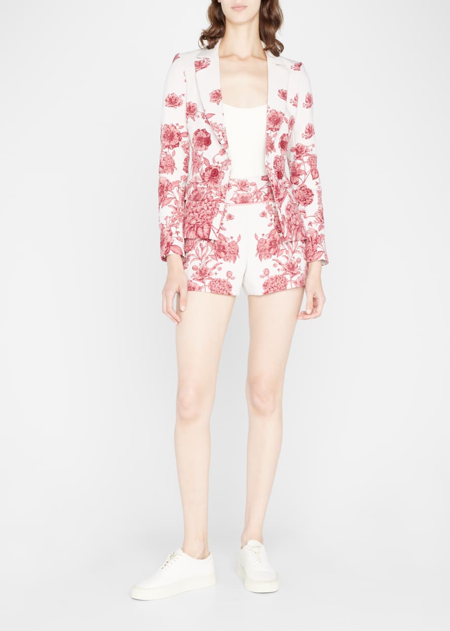 Mya Floral Notch Collar Blazer