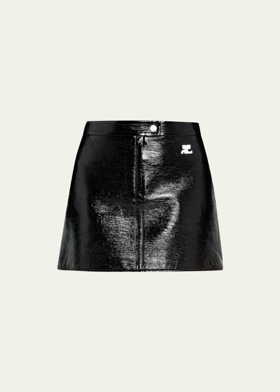 Courreges Textured Vinyl Mini Skirt - Bergdorf Goodman