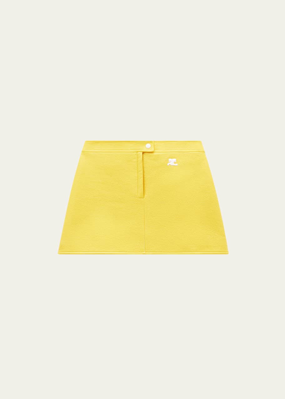 Image 1 of 1: Textured Vinyl Mini Skirt