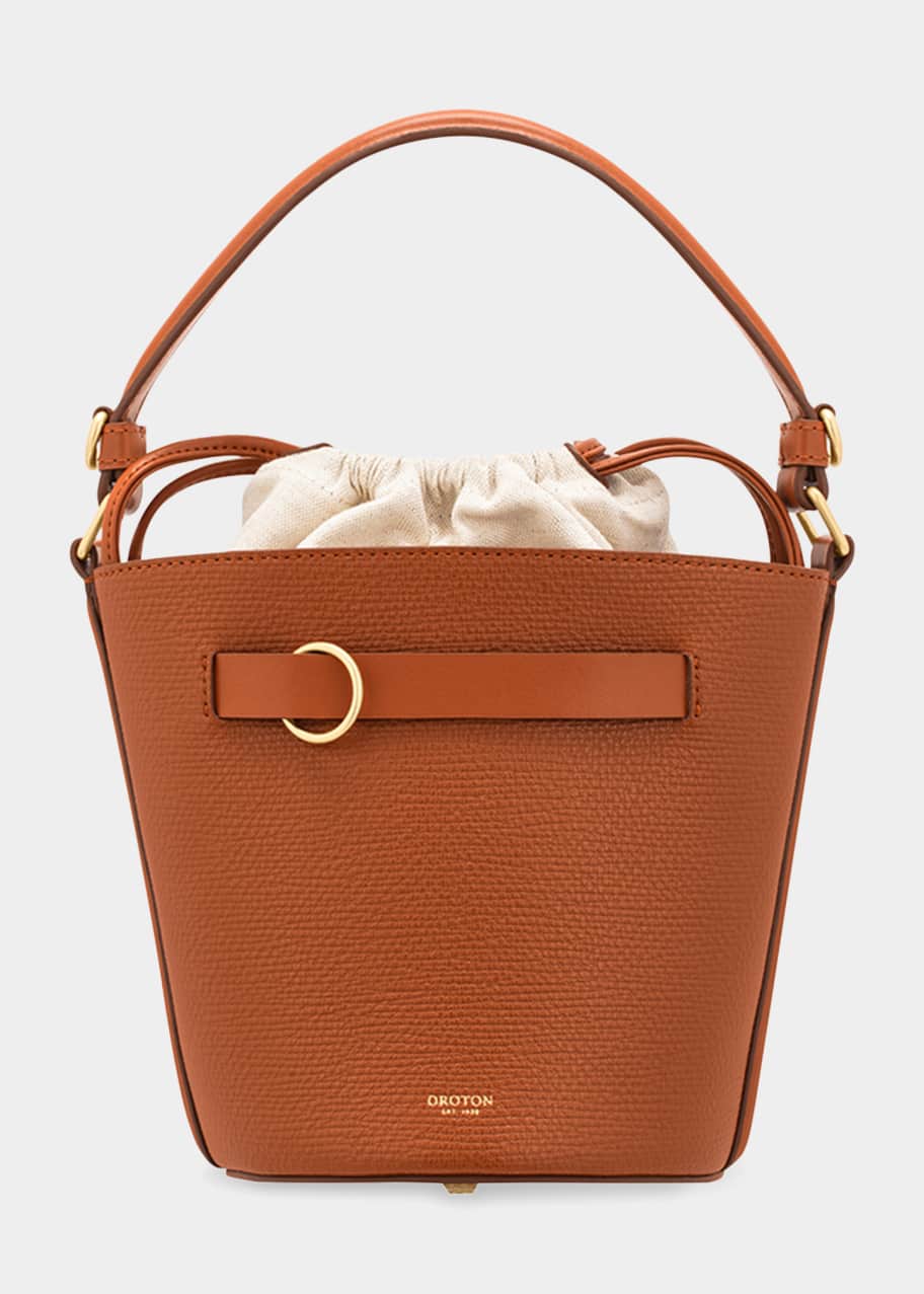 Oroton Audrey Drawstring Leather Bucket Bag Bergdorf Goodman