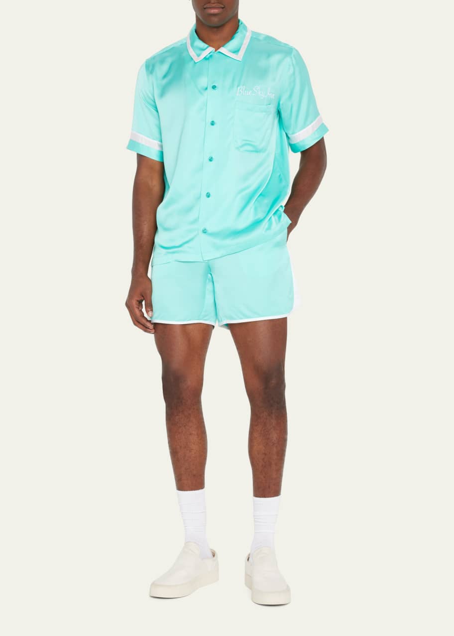 Bluesky Mens Shorts With Belt Blue Sky Bermuda Shorts, Slim Fit