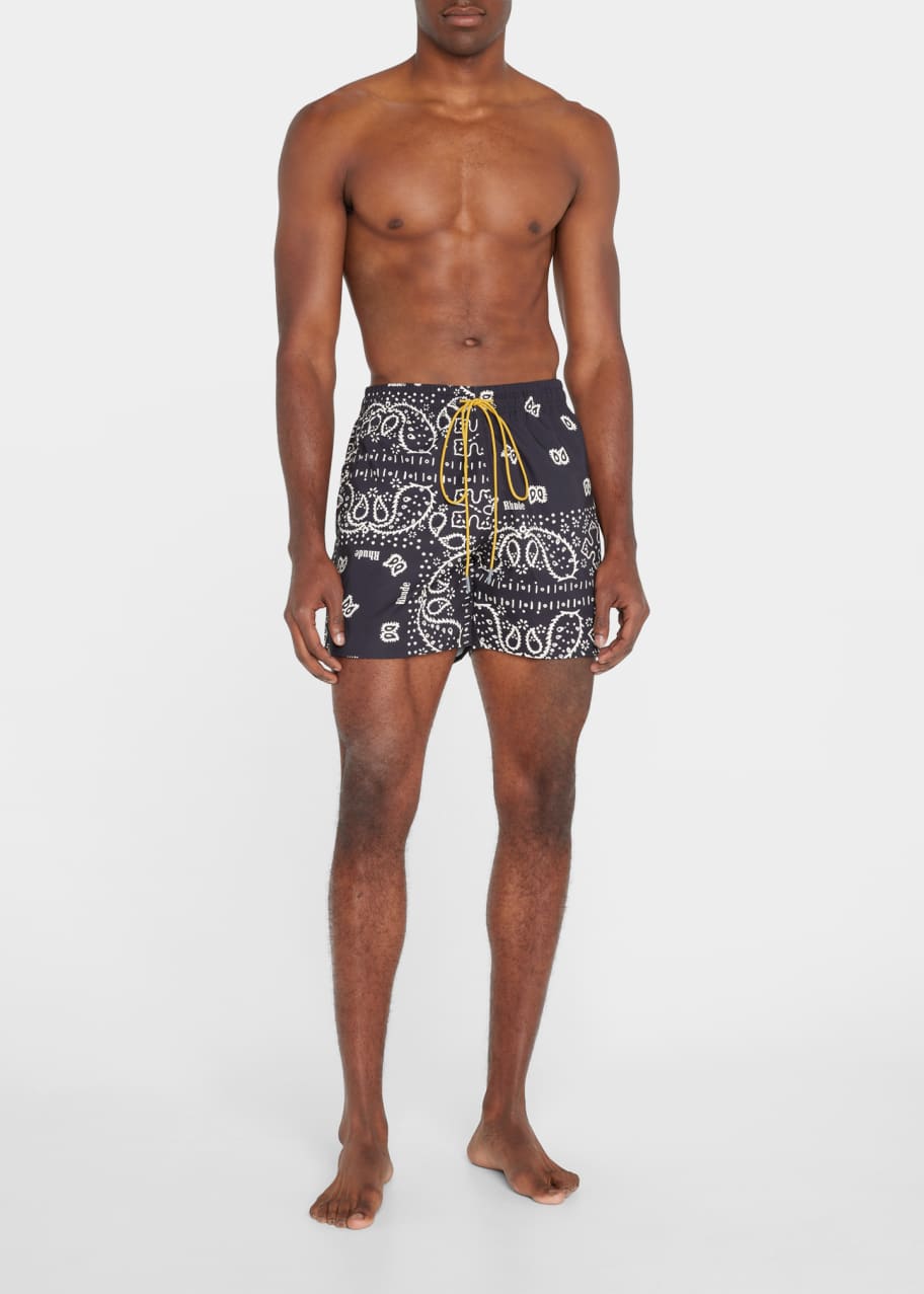Rhude Men's BandanaPrint Swim Shorts Bergdorf Goodman