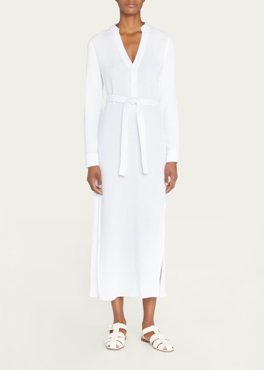 Image 1 of 1: Frieda Gauze Long-Sleeve Shirtdress