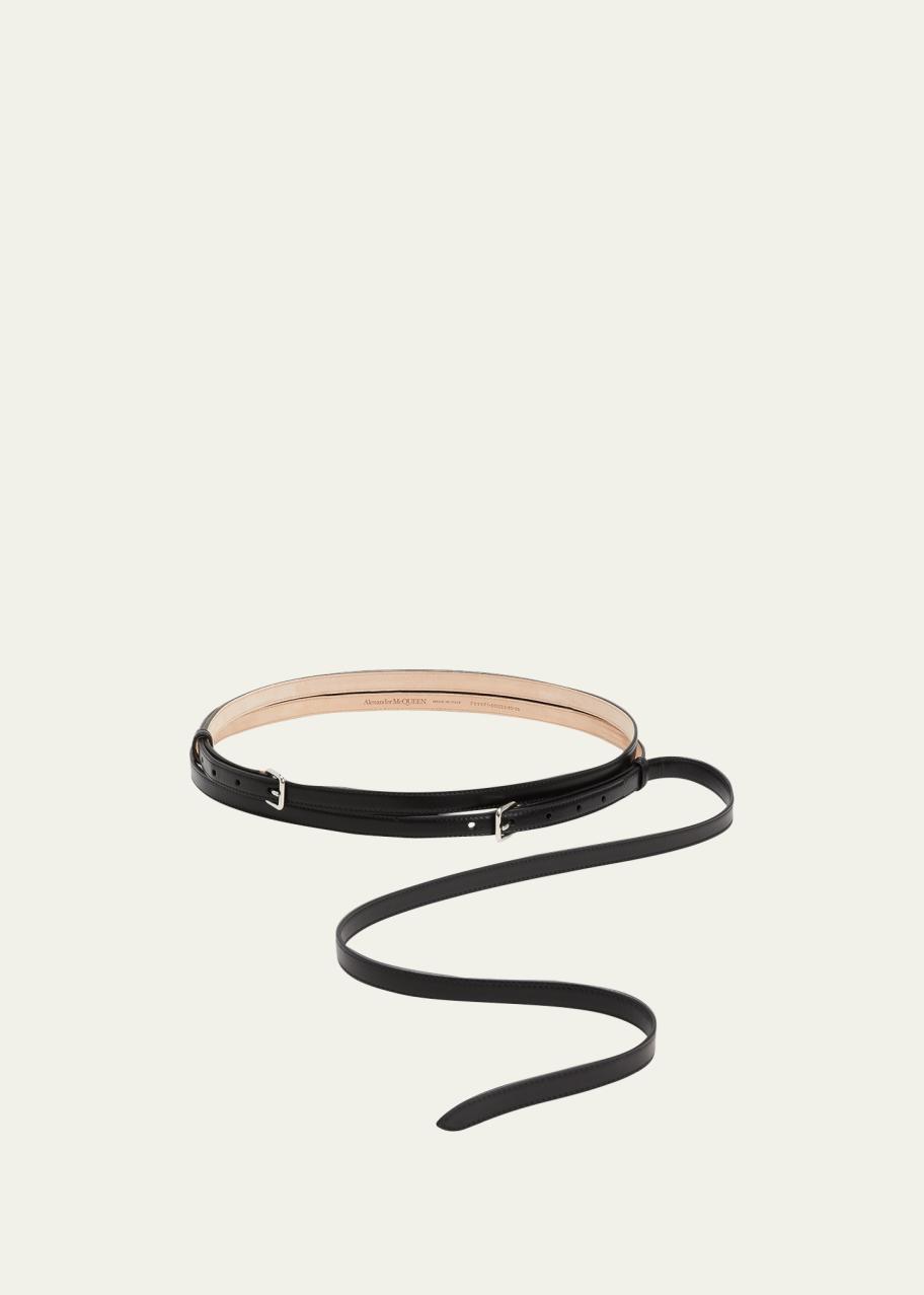 Alexander McQueen Long Thin Belt Long Molt Met Belt | ALEXANDER MCQUEEN – Marissa Collections main image 3