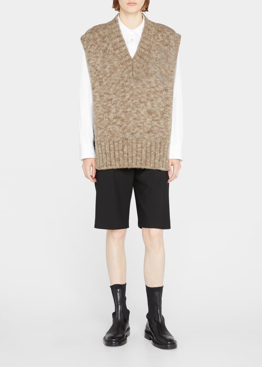 マメクロゴウチ Alpaca Blend Shaggy Wool Vest Maison Margiela Open Side Alpaca-Blend Sweater Vest - Bergdorf Goodman