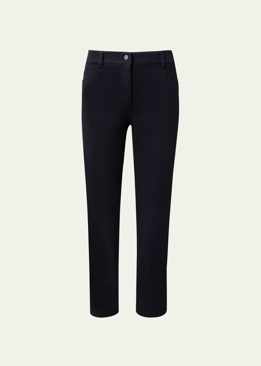 Image 1 of 1: Maru Slim-Legs Ankle Stretch Denim Pants
