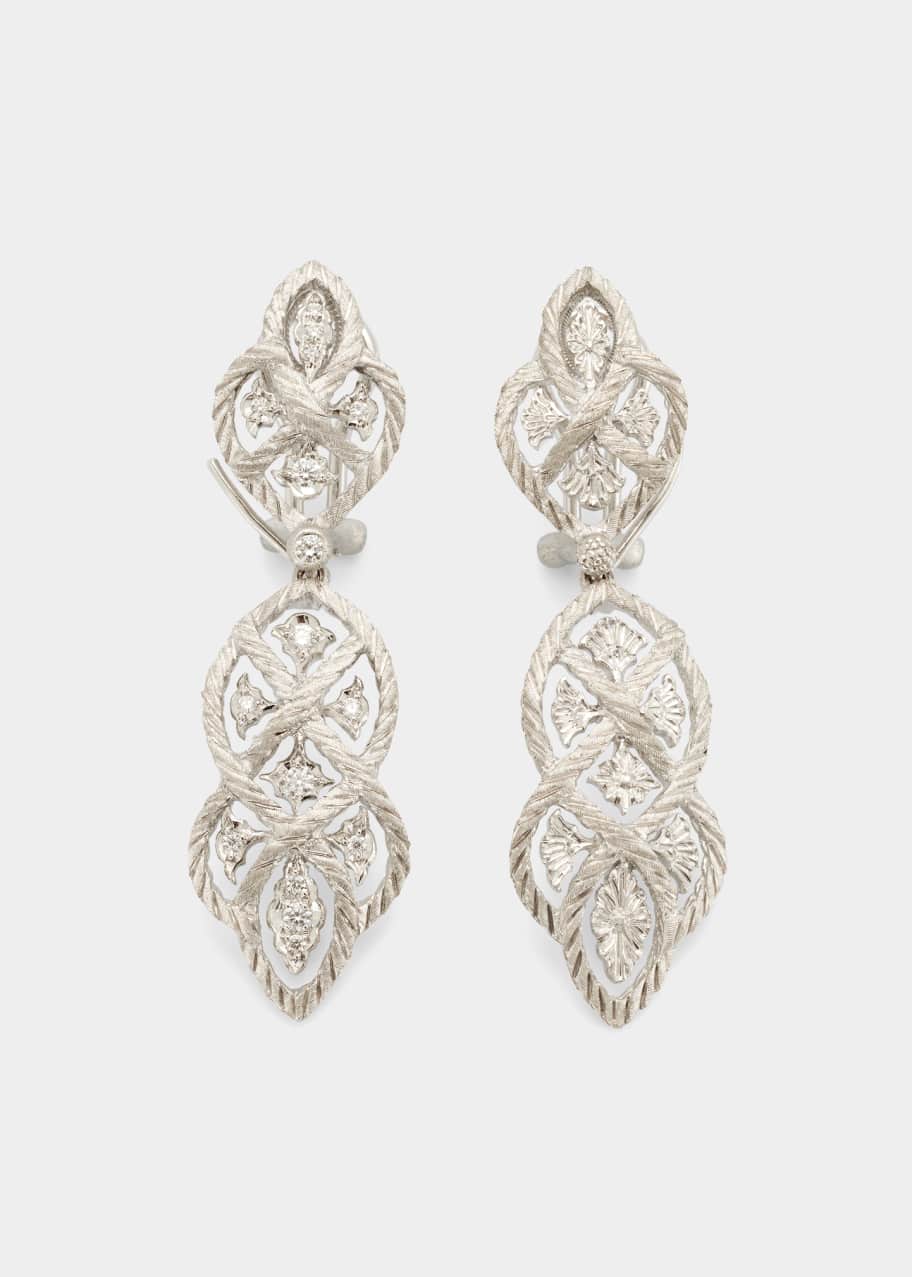 Buccellati White Gold Etoilee Pendant Earrings with Diamonds - Bergdorf ...