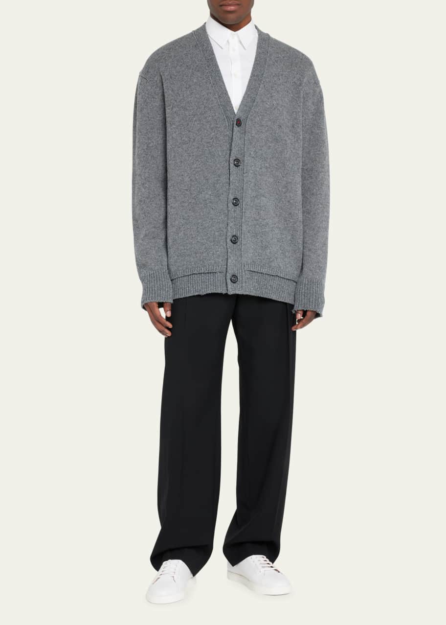 Maison Margiela Men's Wool Cardigan Sweater Bergdorf Goodman