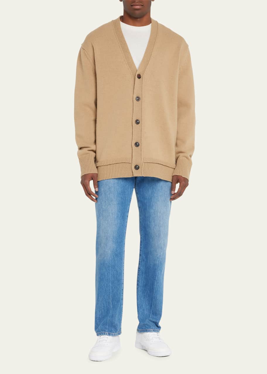 Maison Margiela Men's Wool Cardigan Sweater Bergdorf Goodman