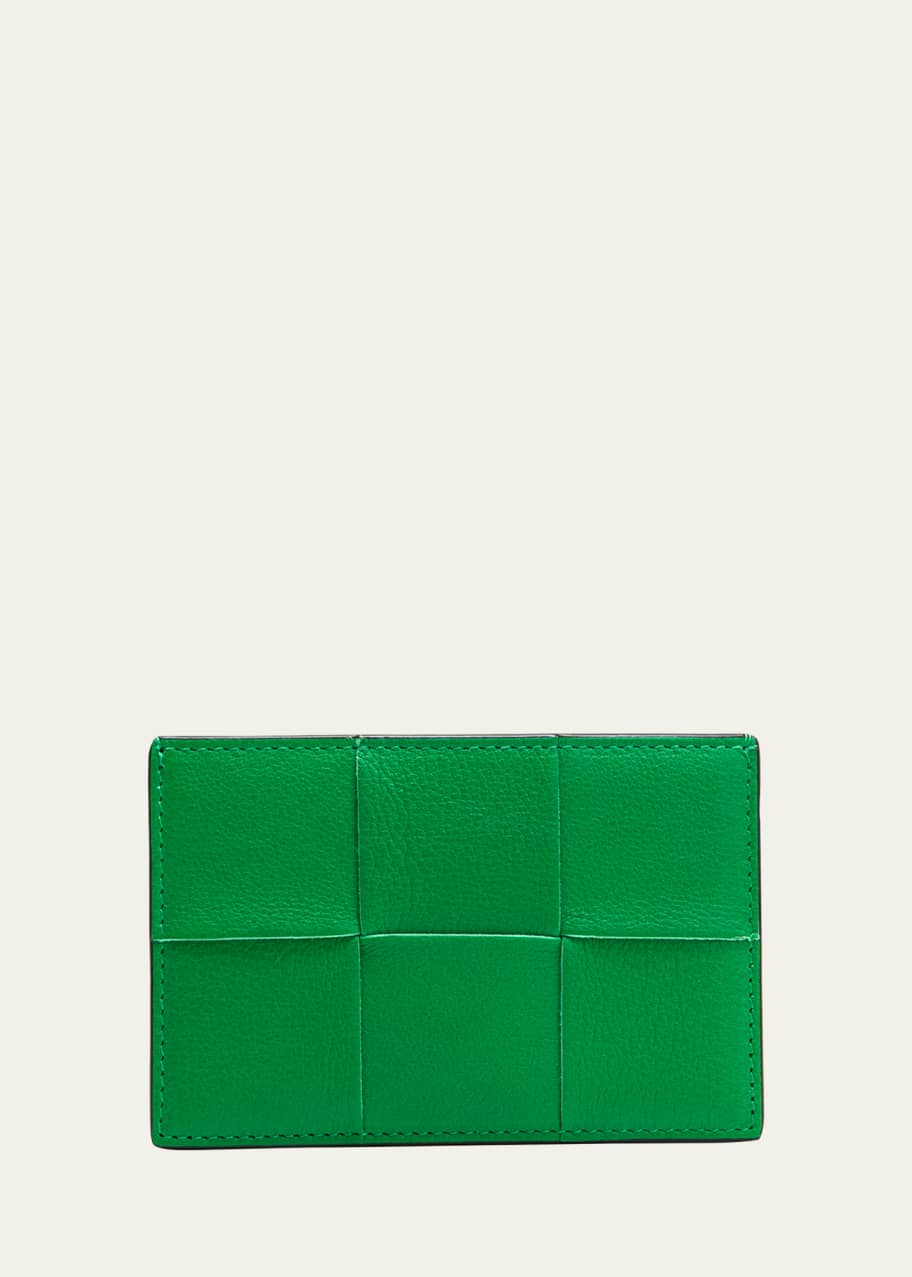 Image 1 of 1: Men's Cassette Intrecciato Leather Card Case