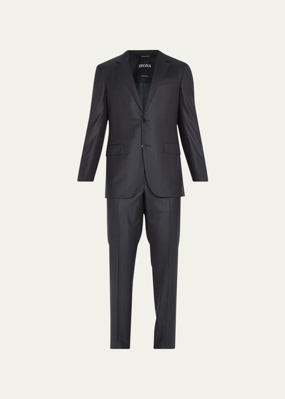 Ermenegildo Zegna TROFEO 600 セットアップ スーツ ZEGNA Men's Trofeo 600 Shadow Stripe Suit - Bergdorf Goodman