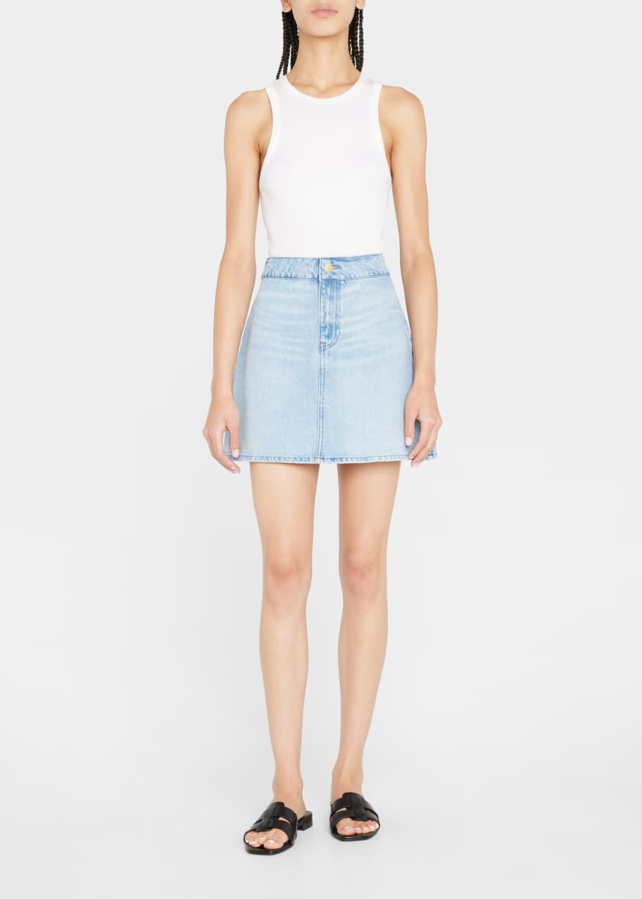 Image 1 of 1: Ms. Triarchy High-Rise Denim Mini Skirt