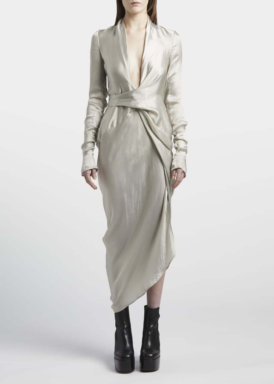Rick owens wrap dress new arrivals