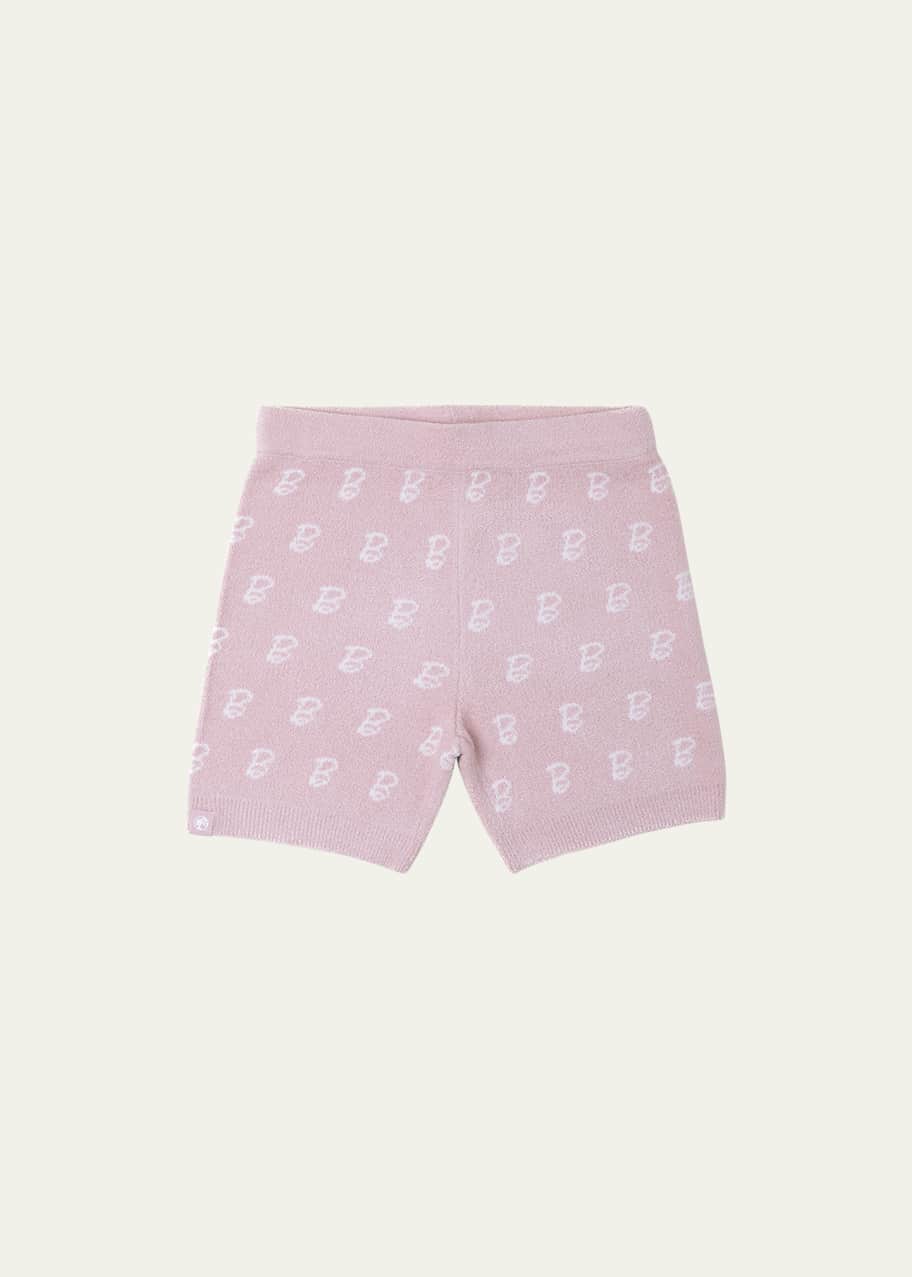 Image 1 of 1: Girl's Barbie CozyChic Monogram Biker Shorts, Size 6-14