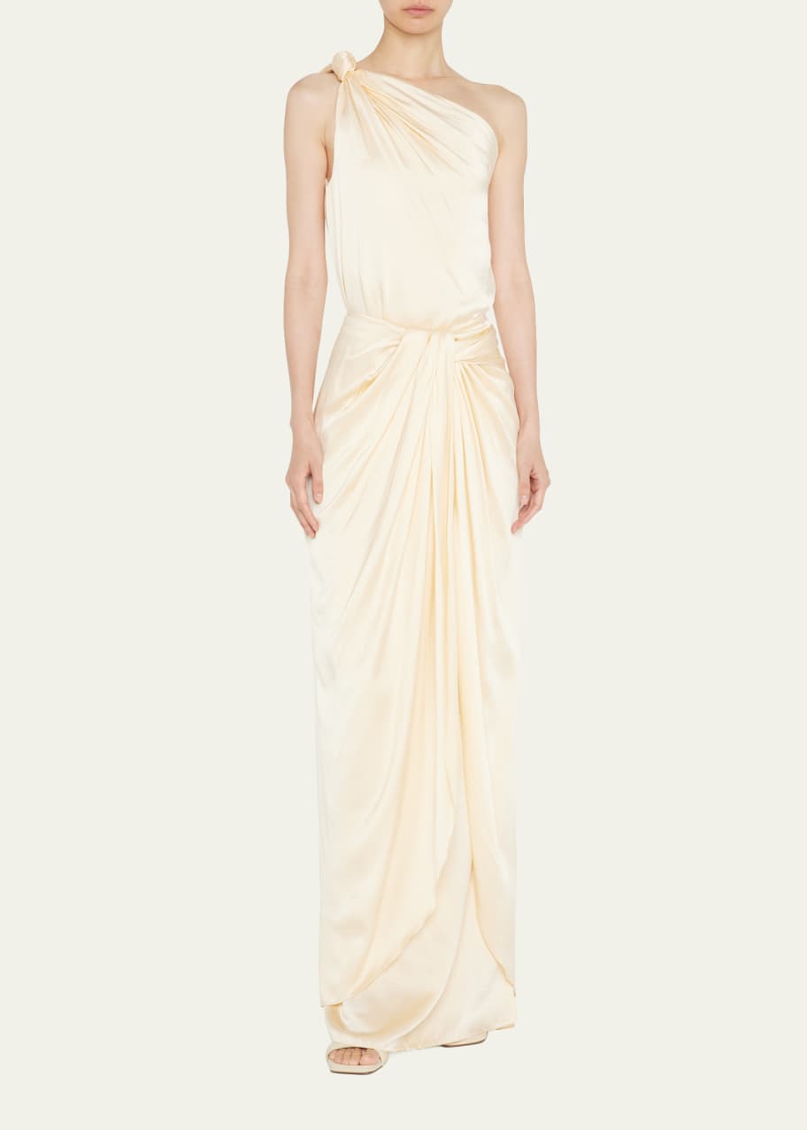 Johanna Ortiz Saree Way Of Life One-Shoulder Silk Maxi Dress