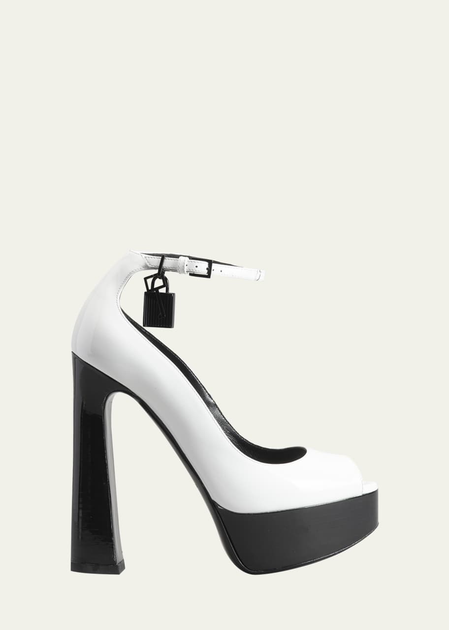 Peep shop toe bicolor