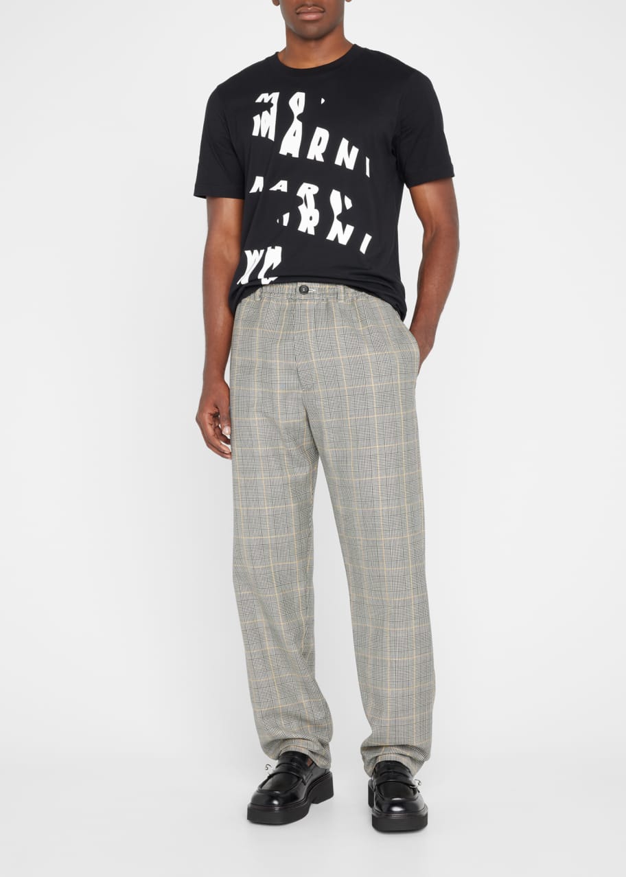 Marni Men's Glen Plaid Straight-Leg Pants - Bergdorf Goodman