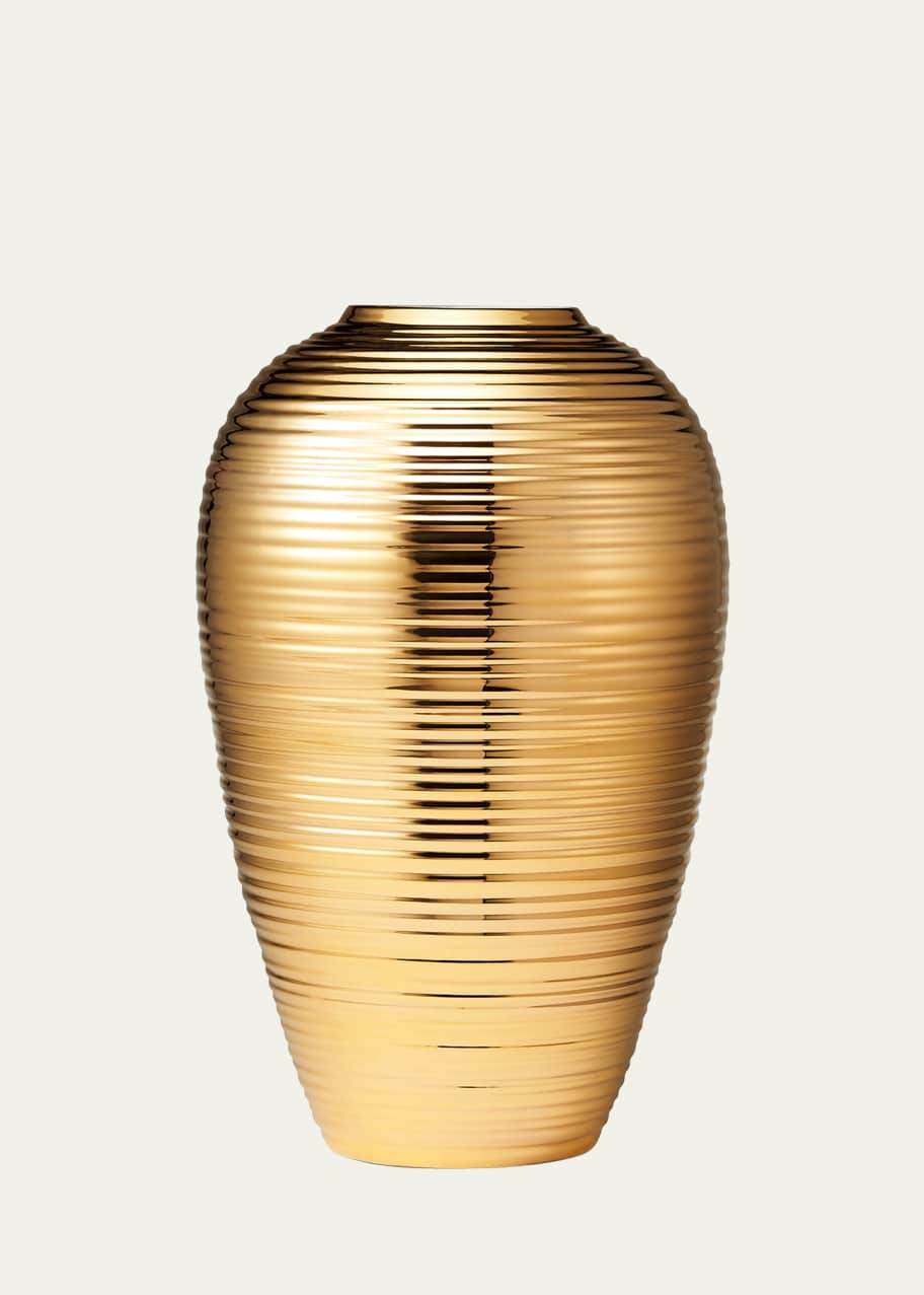 Image 1 of 1: Calinda Ribbed 14" Tapered Vase