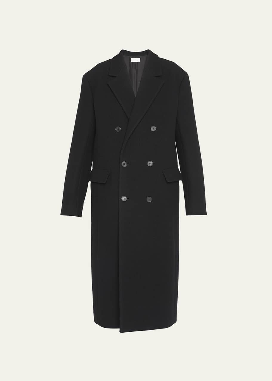 THE ROW Diana Cashmere Double-Breasted Long Pea Coat - Bergdorf Goodman