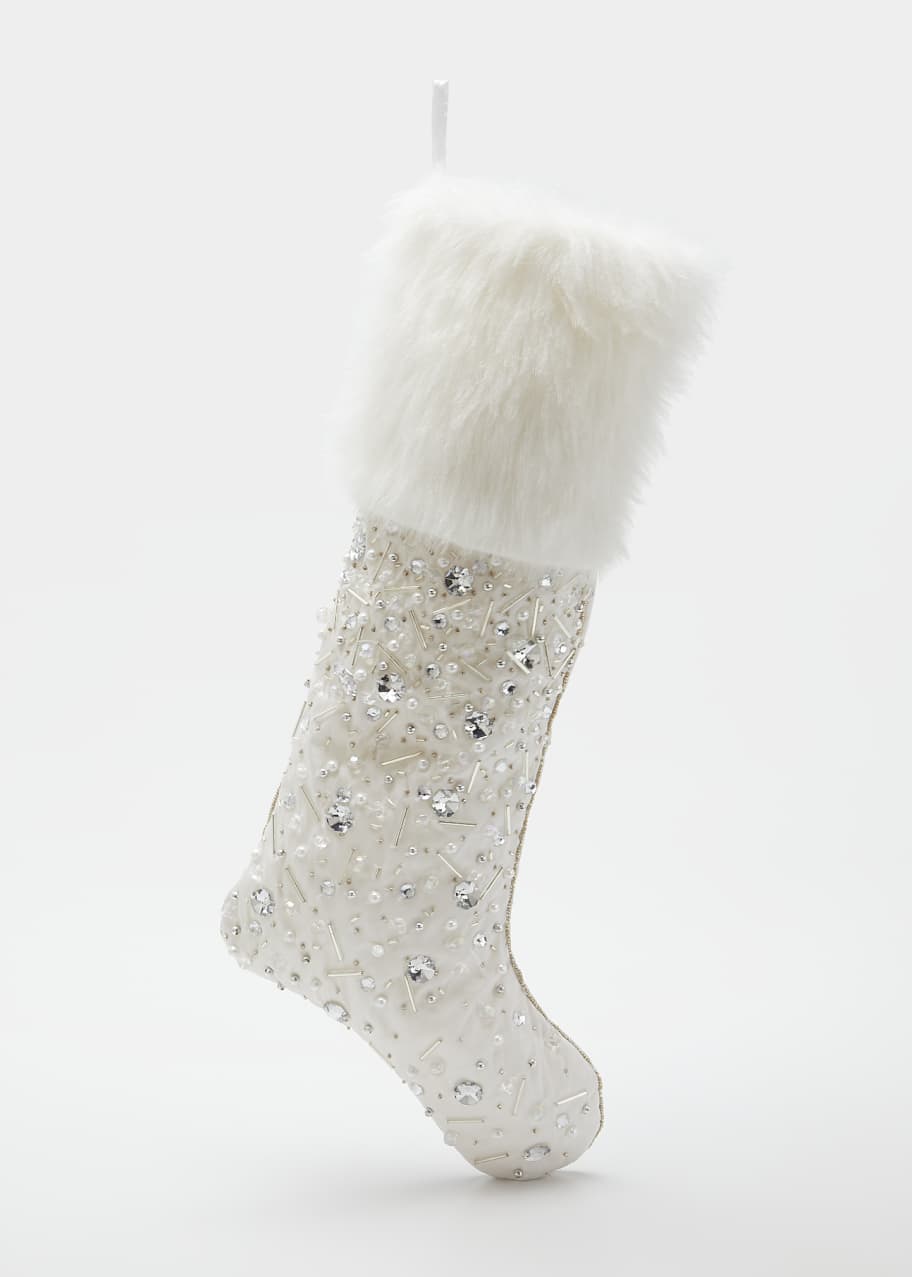 Kim Seybert Frosted Crystal Christmas Stocking Bergdorf Goodman