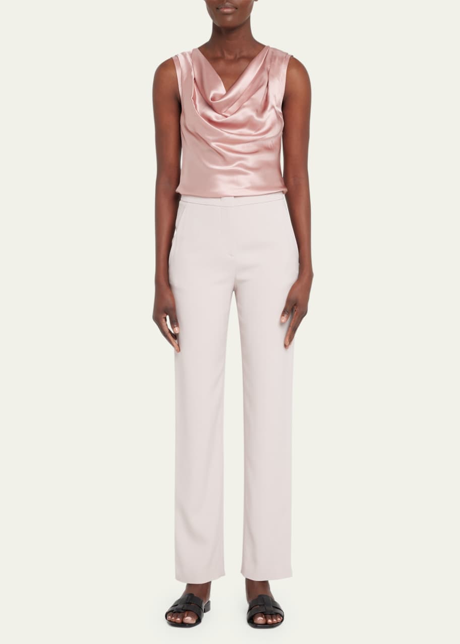 Adam Lippes Cowl-Neck Sleeveless Silk Charmeuse Blouse - Bergdorf Goodman