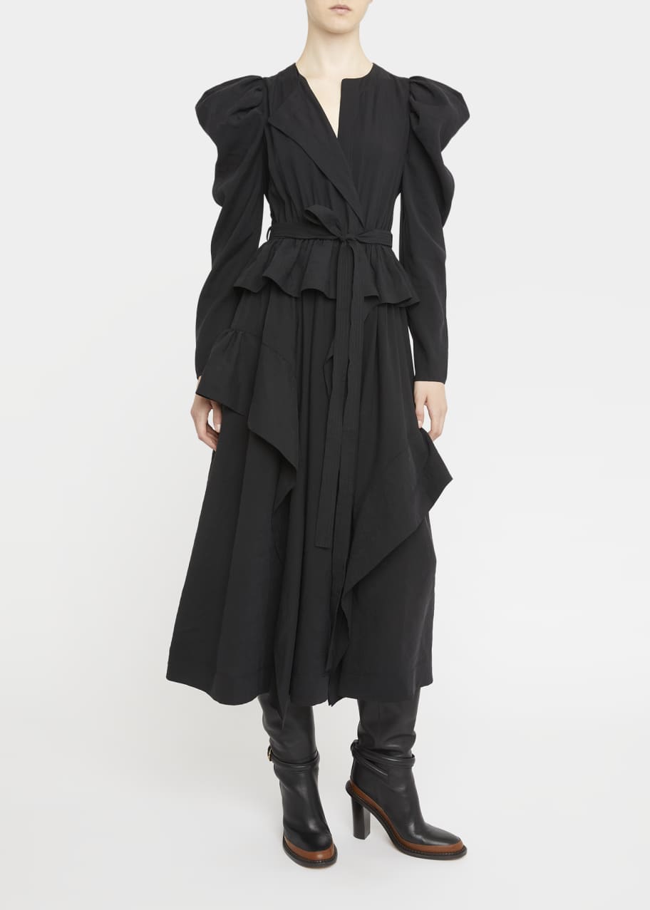 hope and ivy belted puff sleeve