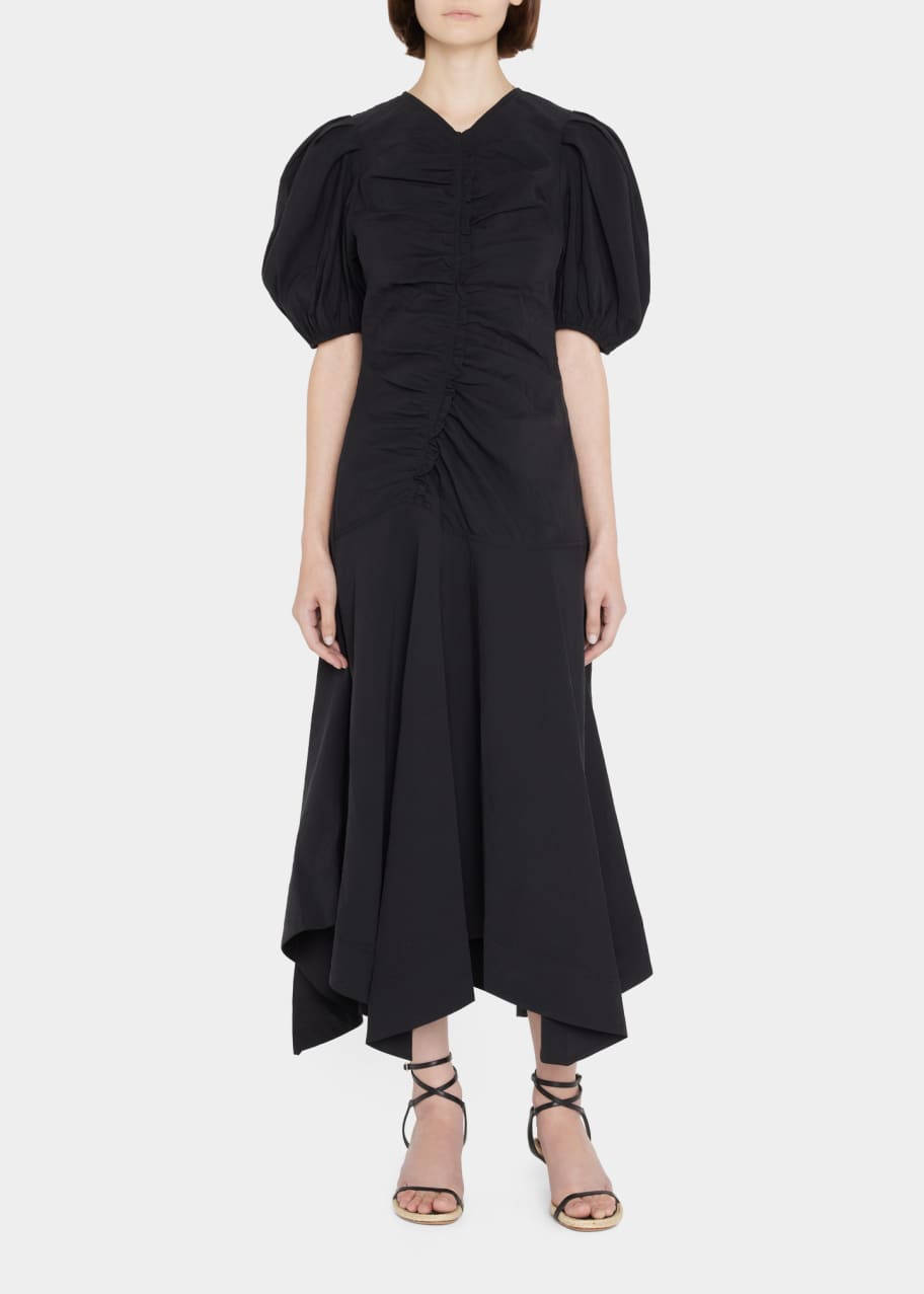 Ulla Johnson Heleen Puff-Sleeve Ruched Maxi Dress - Bergdorf Goodman