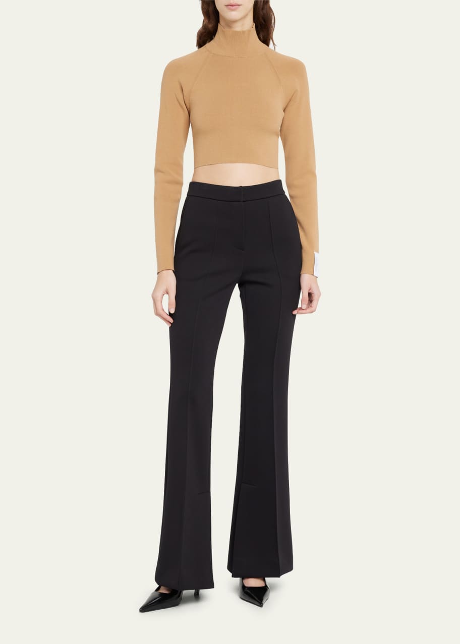 Rokh BackTie Cropped Turtleneck Mask Top Bergdorf Goodman