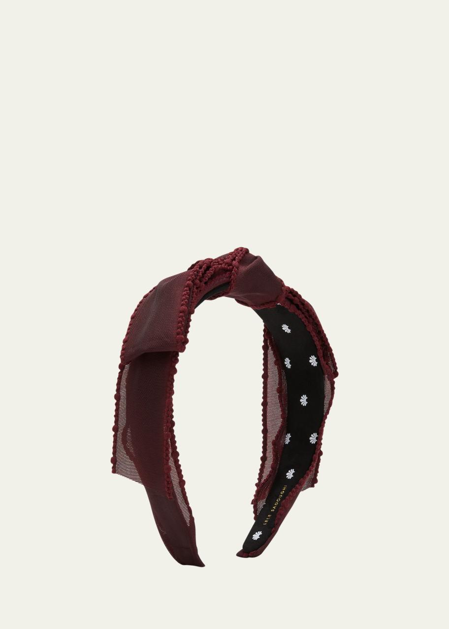 Lele Sadoughi Sheer Shirley Bow Headband - Bergdorf Goodman display picture 3
