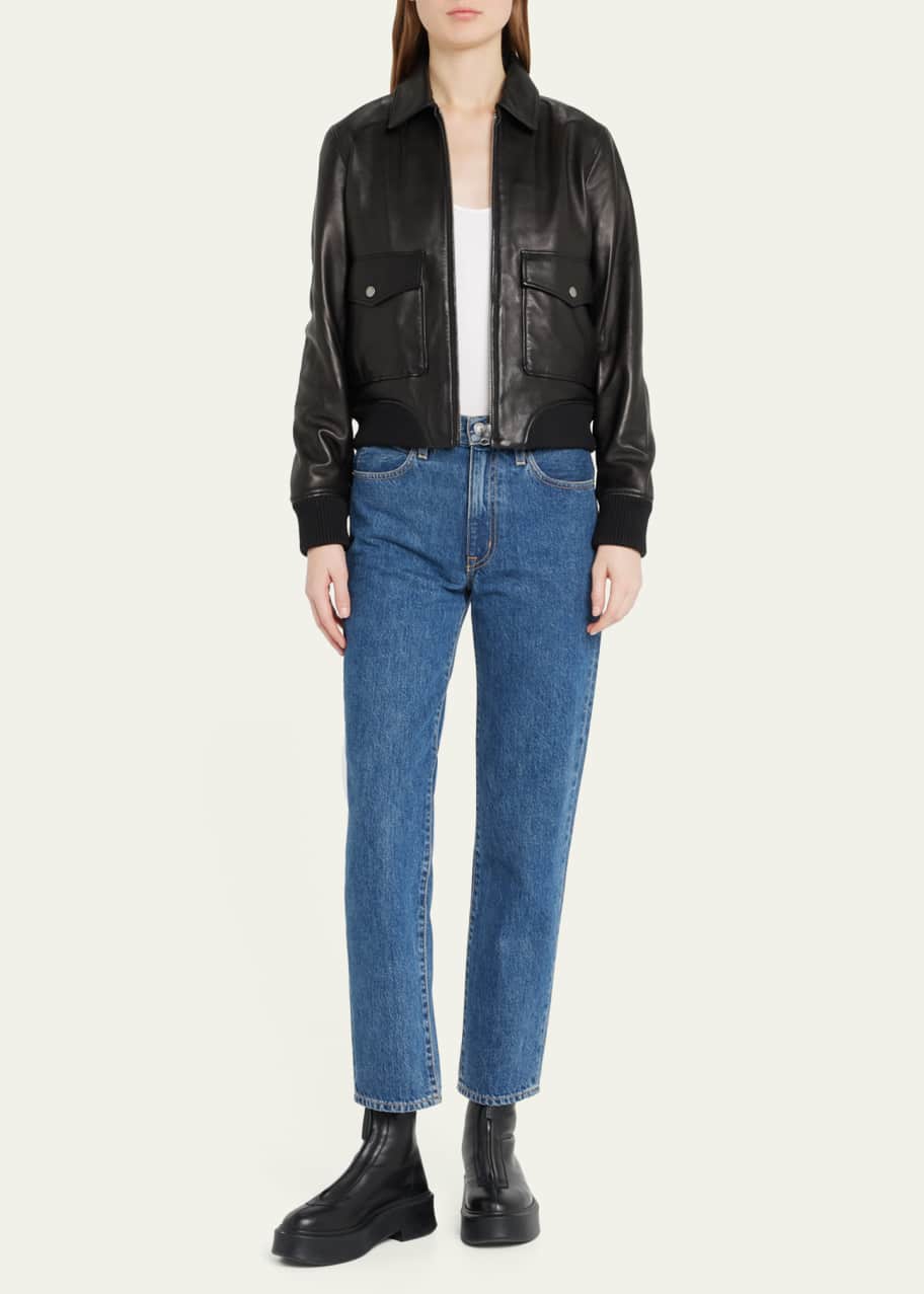 Rag & Bone Icon Andrea Zip-Front Leather Jacket - Bergdorf Goodman