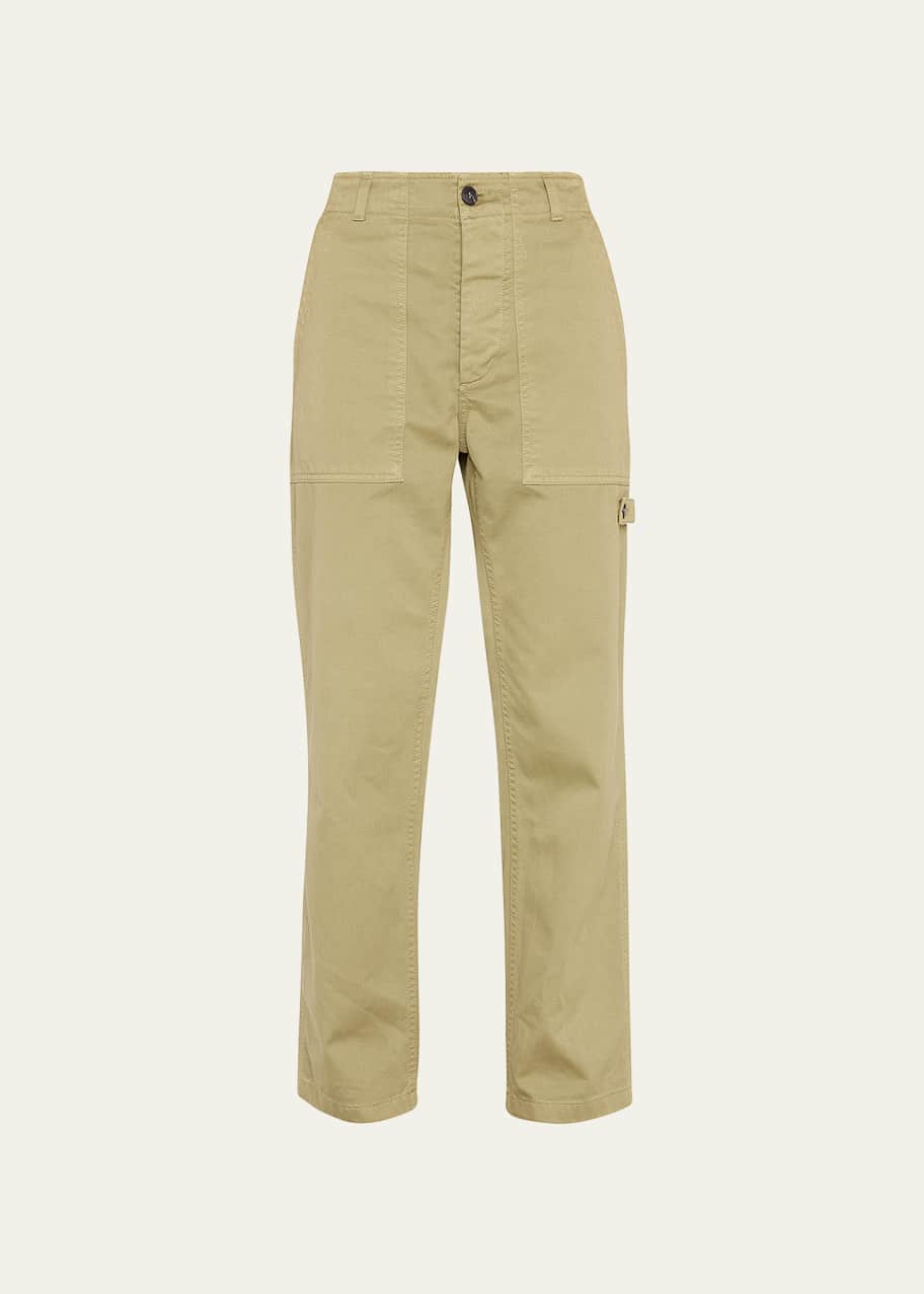 Image 1 of 1: Fatigue Straight-Leg Ankle Trousers