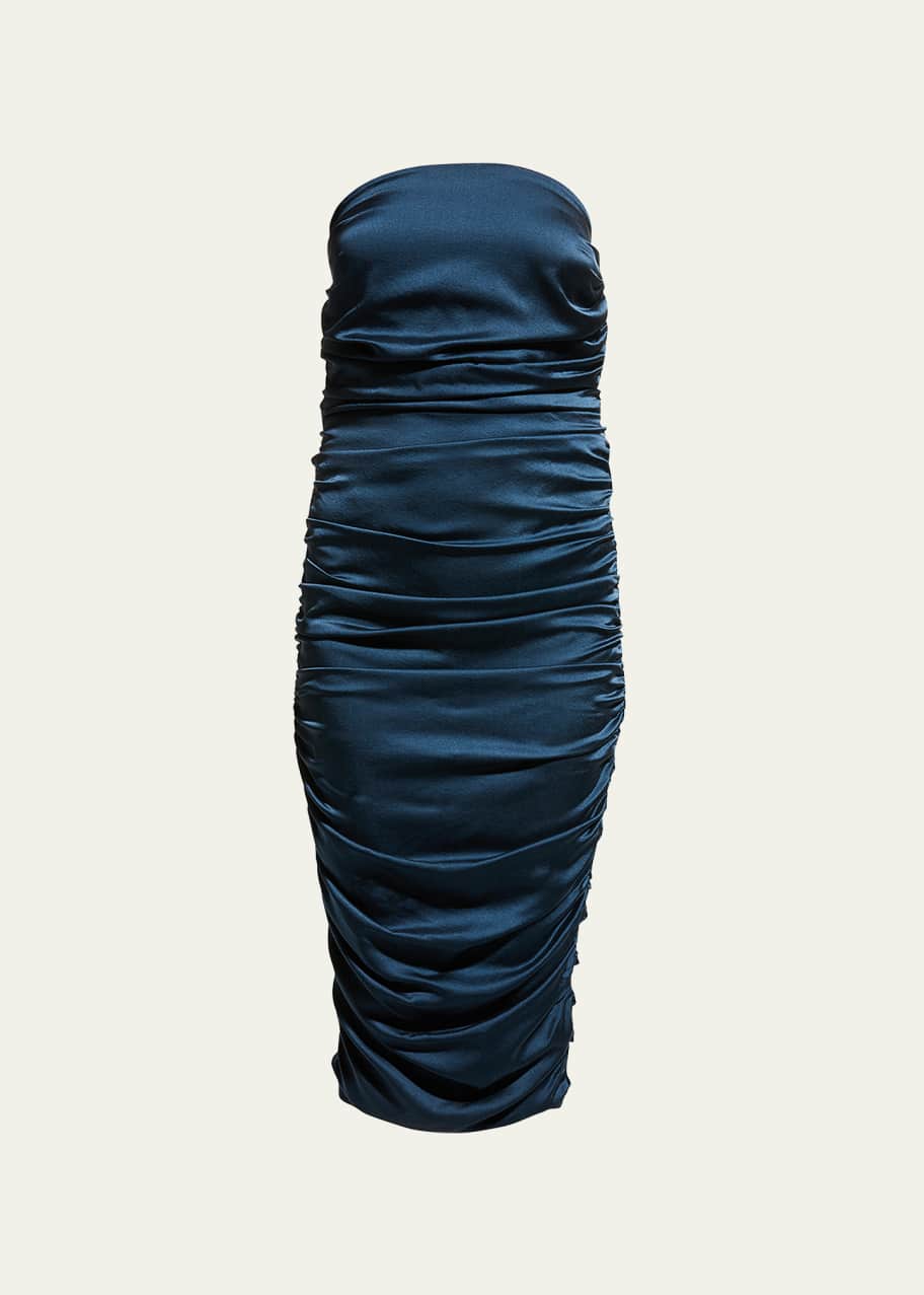 knee length dresses for ladies 3/piece] 4-Way Ruched Tube Midi Dress – Capella Outlet