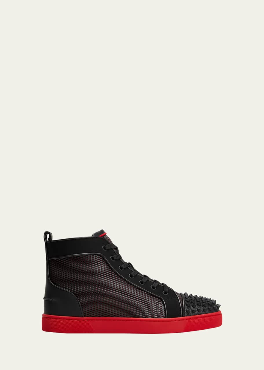 Christian Louboutin Men's Louis Orlato Flat Spikes High-Top Sneakers -  Bergdorf Goodman
