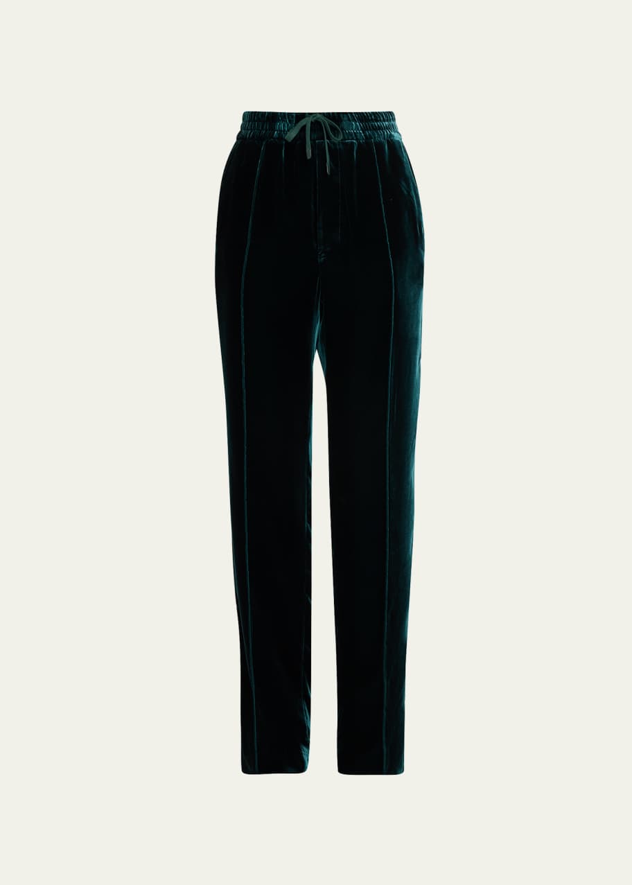 Velvet straight store leg joggers